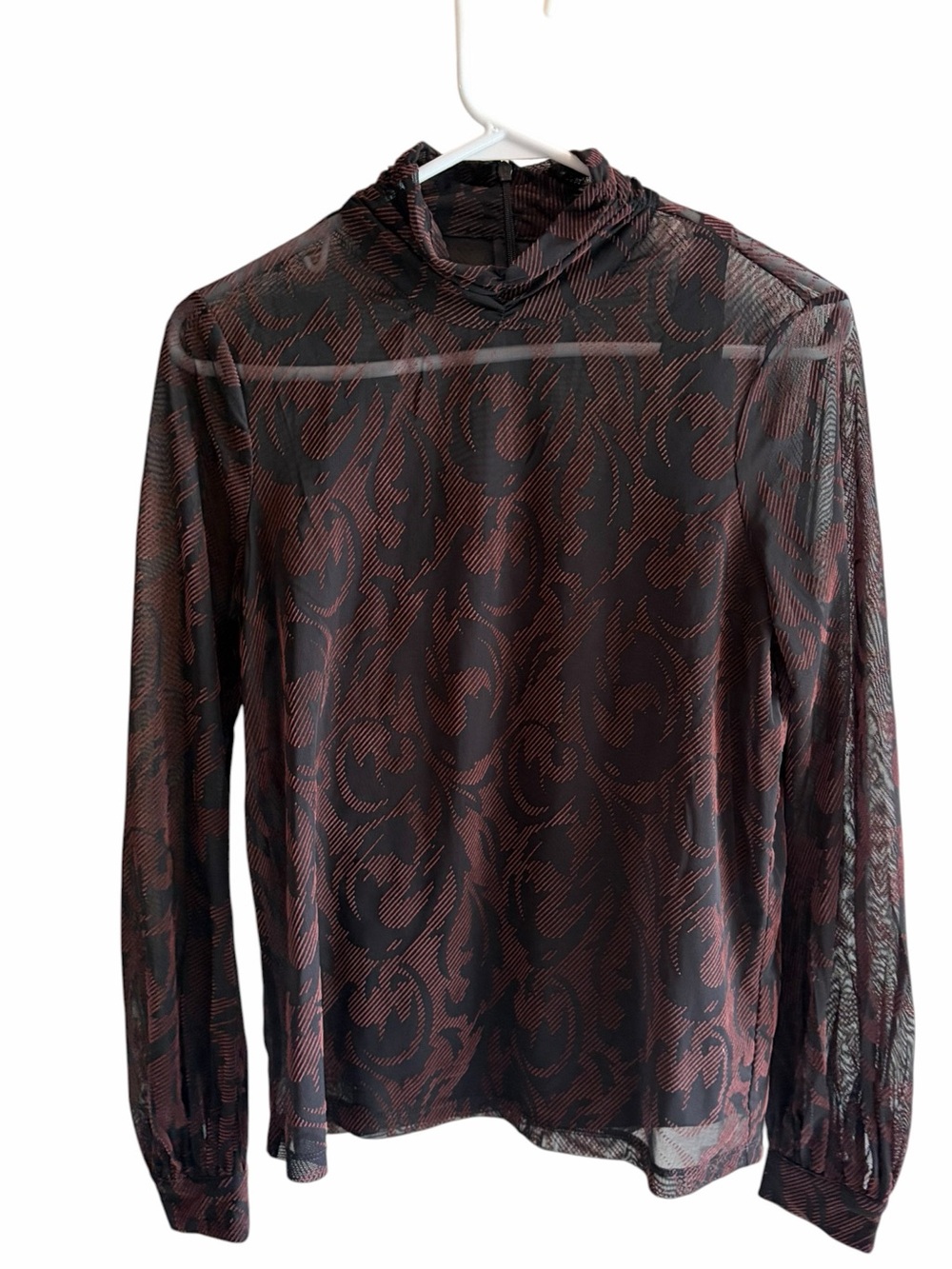 VERO MODA Sheer Fitted High Neck Top